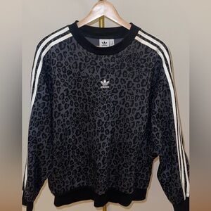 Adidas Originals Animal Print Leopard Luxe Oversize Sweatshirt